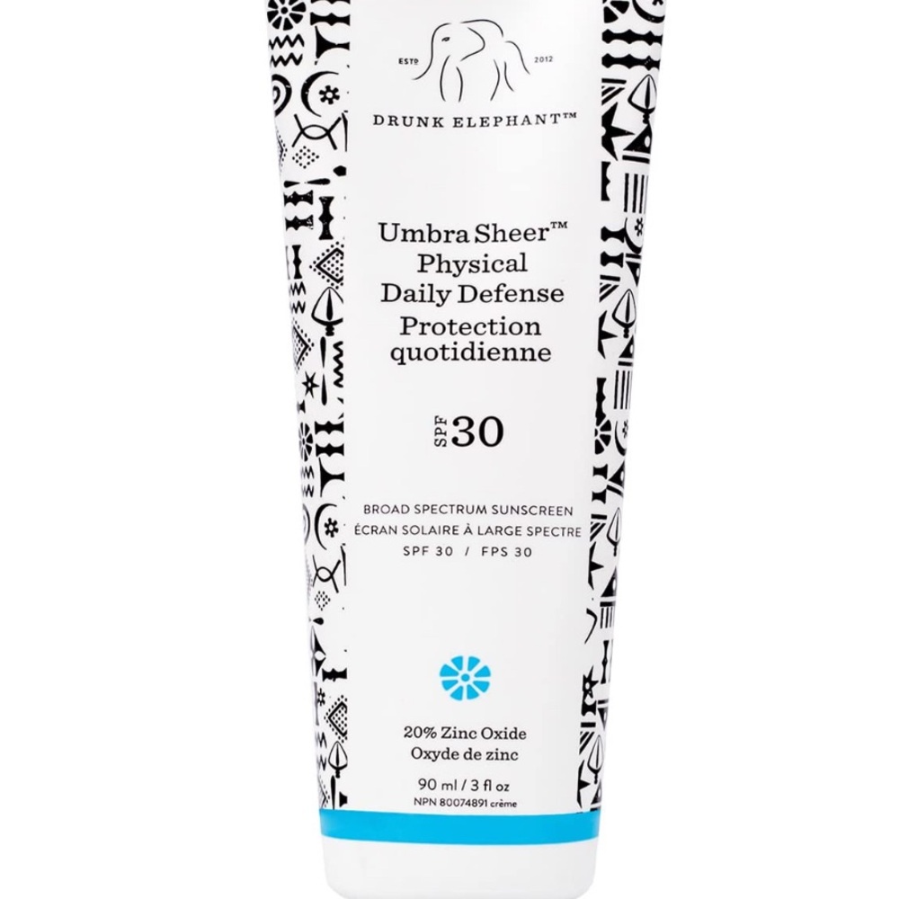 Drunk Elephant Umbra Sheer Daily Defense SPF 30 Sunscreen with Marula Oil 90 mL